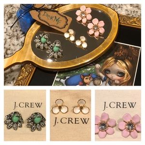 J.Crew Embellished Enamel Earrings x3 pairs!!!